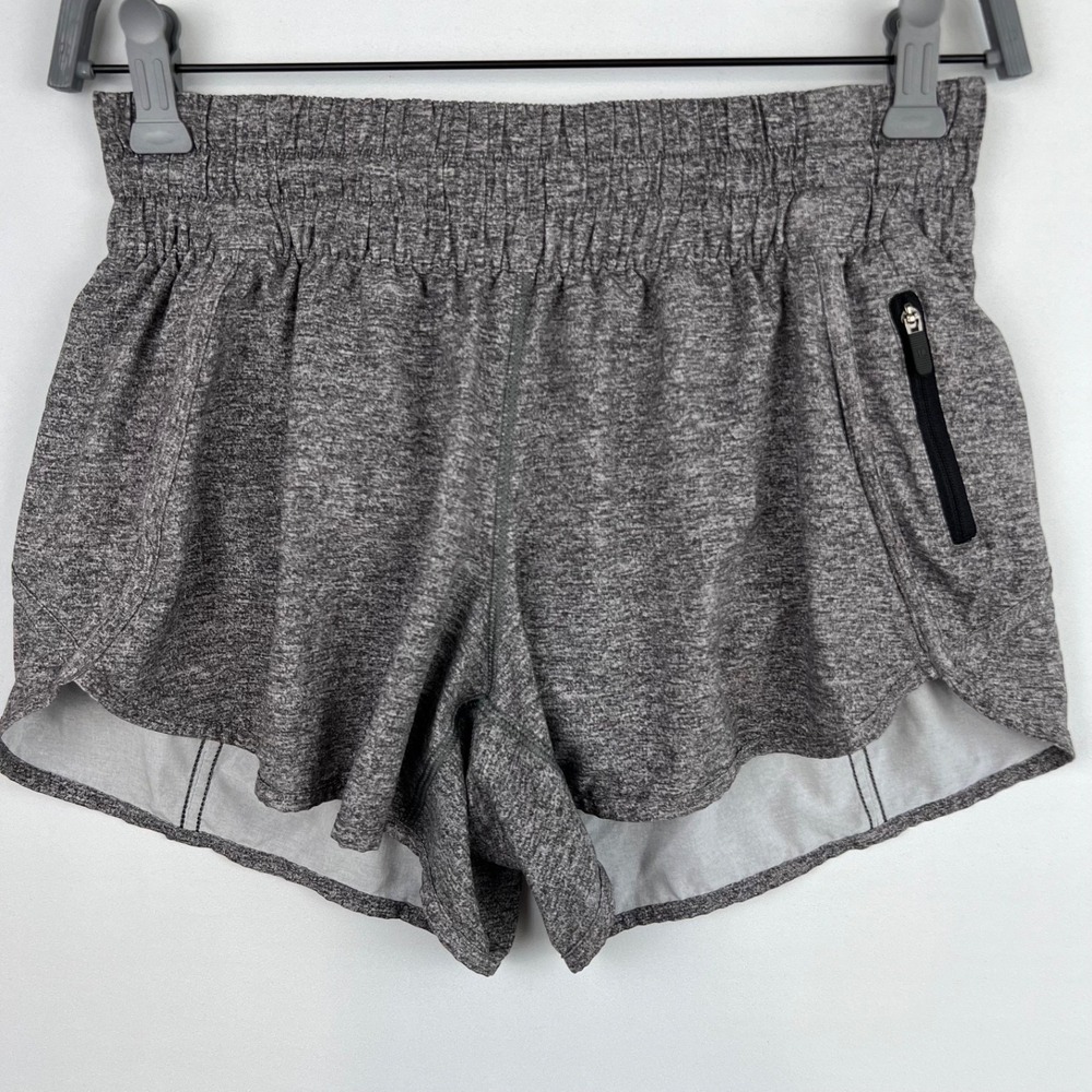 Lululemon Tracker Short Size 8 Heather Lux Gray Gym Running Shorts